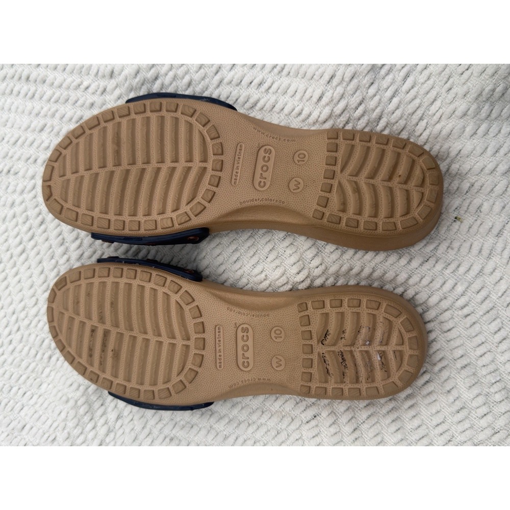 Crocs Sarah Buckle Strap Slide Womens Sandals Navy Blue Size 10 - Picture 8 of 9